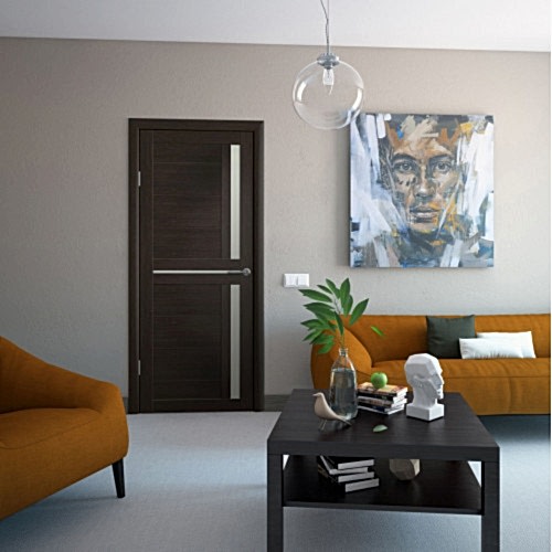 Дверь межкомнатная LD-9, экошпон (ст. черное) Дверь межкомнатная LD-9, экошпон (ст. черное)